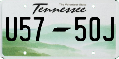 TN license plate U5750J