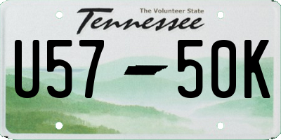 TN license plate U5750K