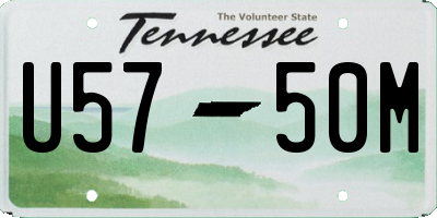 TN license plate U5750M