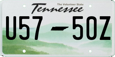 TN license plate U5750Z