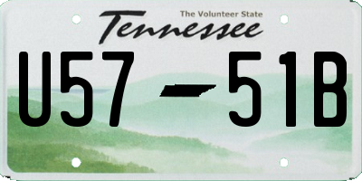 TN license plate U5751B