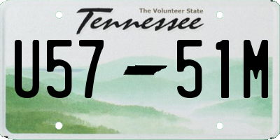 TN license plate U5751M