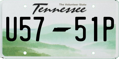 TN license plate U5751P