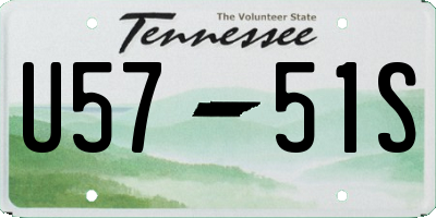 TN license plate U5751S