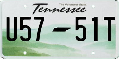 TN license plate U5751T