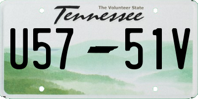 TN license plate U5751V
