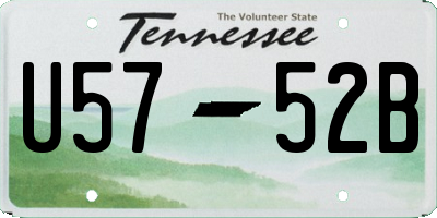 TN license plate U5752B