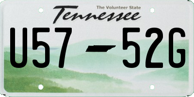 TN license plate U5752G