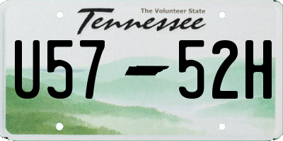 TN license plate U5752H