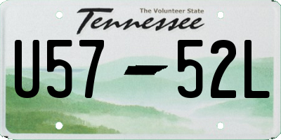 TN license plate U5752L