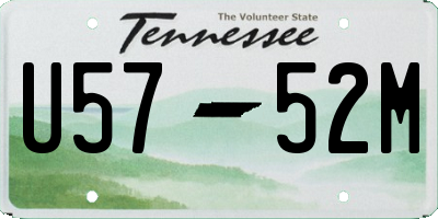 TN license plate U5752M