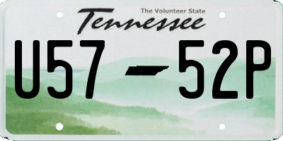 TN license plate U5752P