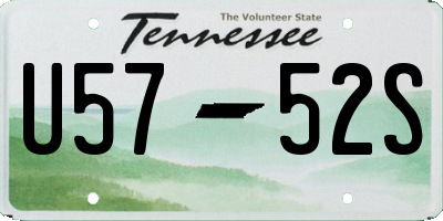 TN license plate U5752S