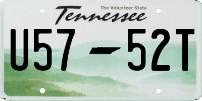 TN license plate U5752T