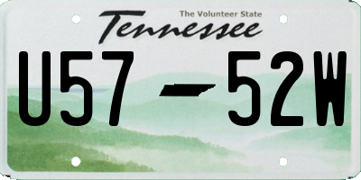 TN license plate U5752W
