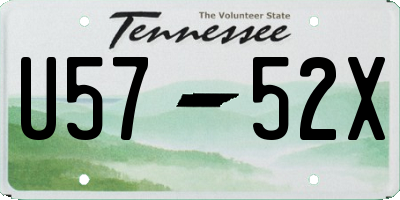 TN license plate U5752X