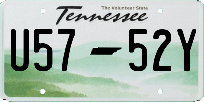 TN license plate U5752Y