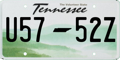 TN license plate U5752Z