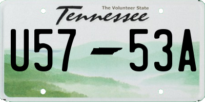 TN license plate U5753A