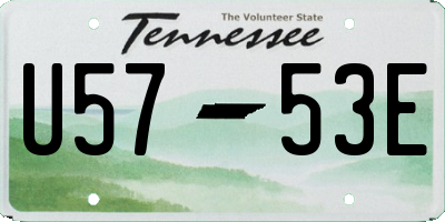TN license plate U5753E