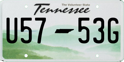 TN license plate U5753G
