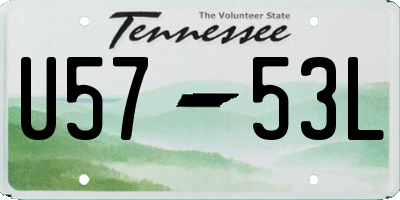 TN license plate U5753L