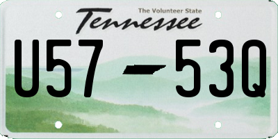 TN license plate U5753Q