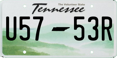 TN license plate U5753R