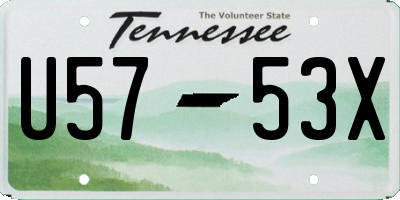 TN license plate U5753X