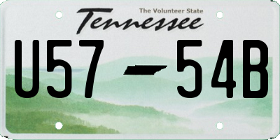 TN license plate U5754B