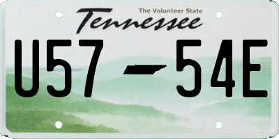 TN license plate U5754E
