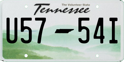 TN license plate U5754I