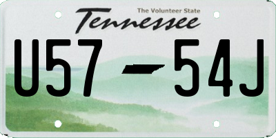 TN license plate U5754J
