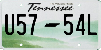 TN license plate U5754L
