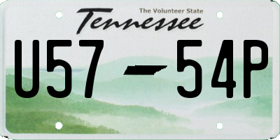 TN license plate U5754P