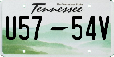 TN license plate U5754V