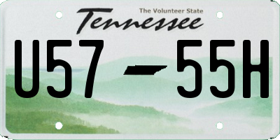 TN license plate U5755H