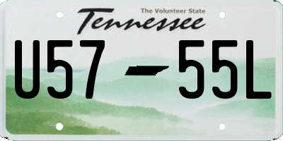 TN license plate U5755L