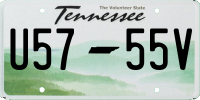 TN license plate U5755V