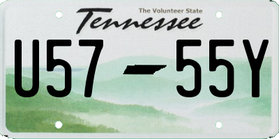 TN license plate U5755Y