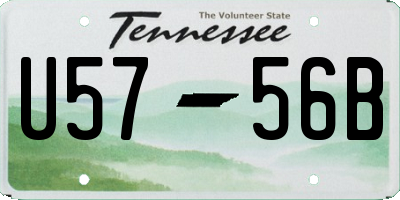 TN license plate U5756B