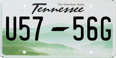 TN license plate U5756G