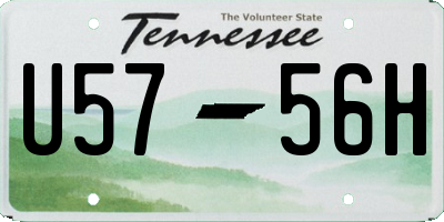 TN license plate U5756H