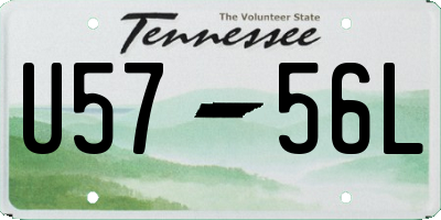 TN license plate U5756L