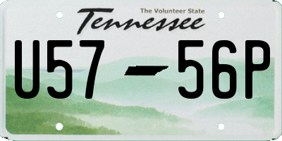 TN license plate U5756P