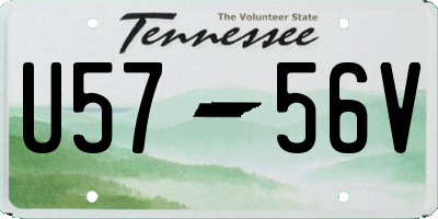 TN license plate U5756V