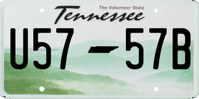TN license plate U5757B