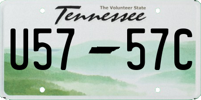 TN license plate U5757C