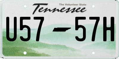 TN license plate U5757H