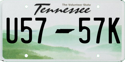 TN license plate U5757K